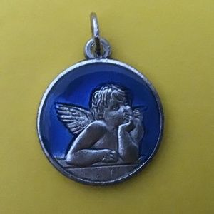 Antiqued Raphael Angel Charm Pendant